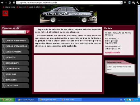 Site PG RESTAURAÇÃO AUTOS ANTIGOS